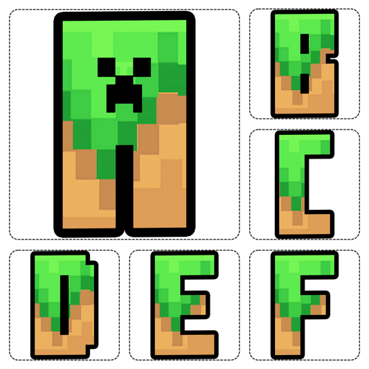 Minecraft Alphabet Letters A–Z