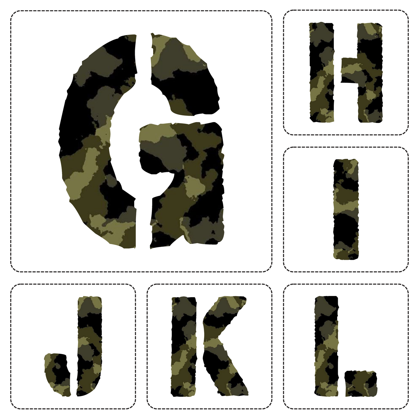 Army Camouflage Alphabet A–Z