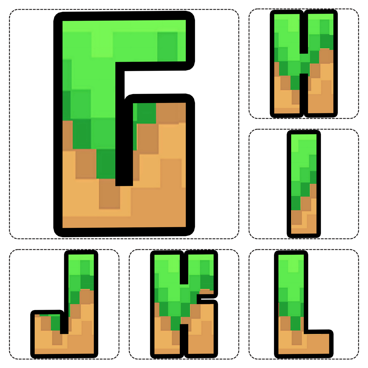Minecraft Alphabet Letters A–Z