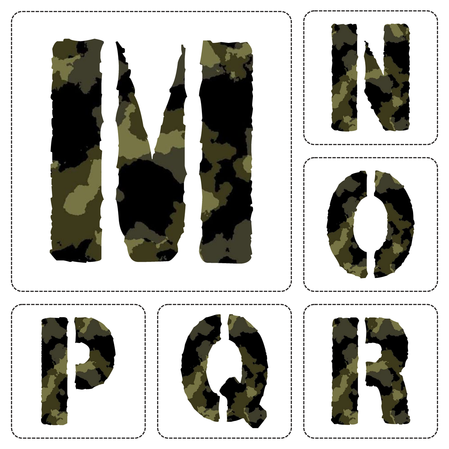 Army Camouflage Alphabet A–Z