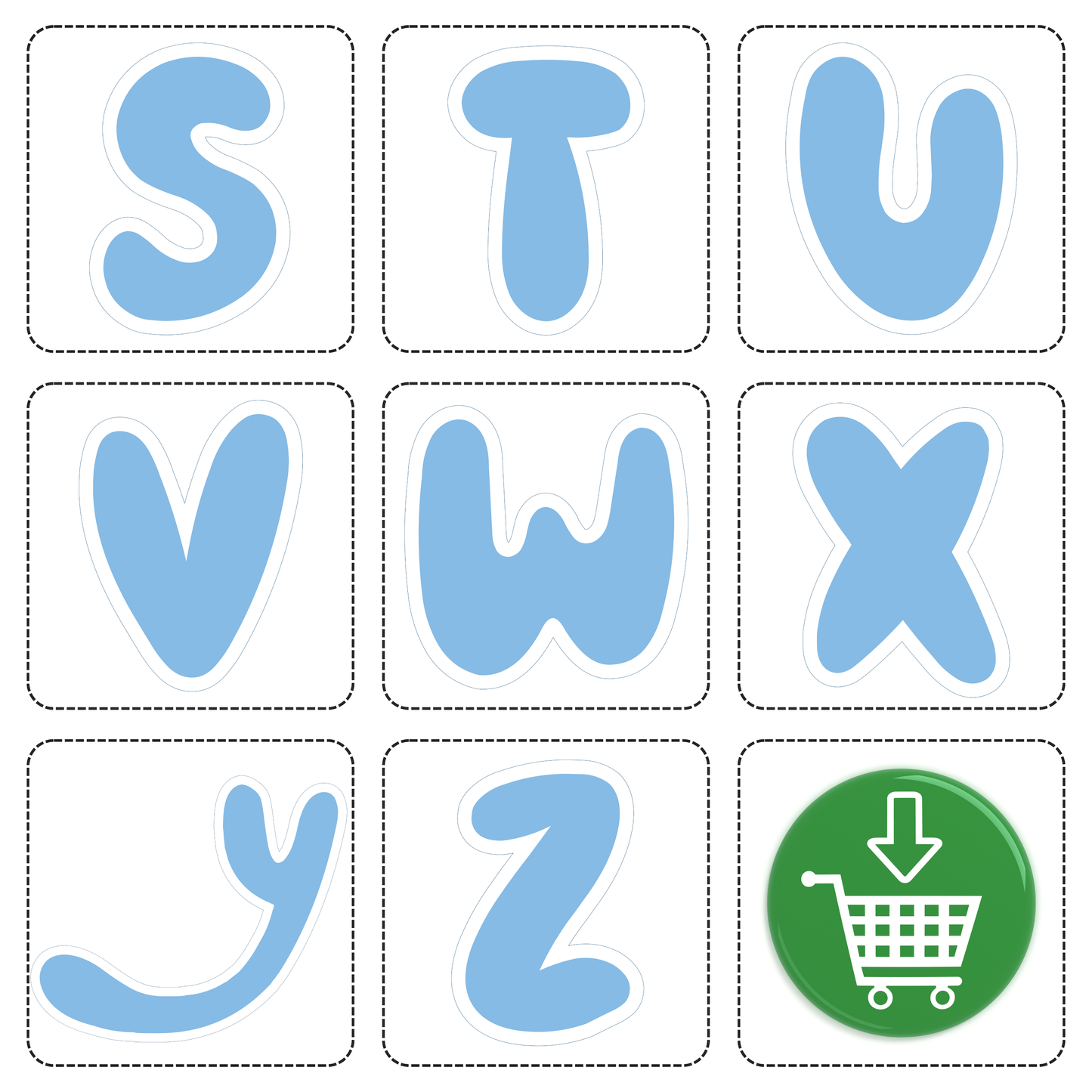 Bluey Alphabet Letters A–Z