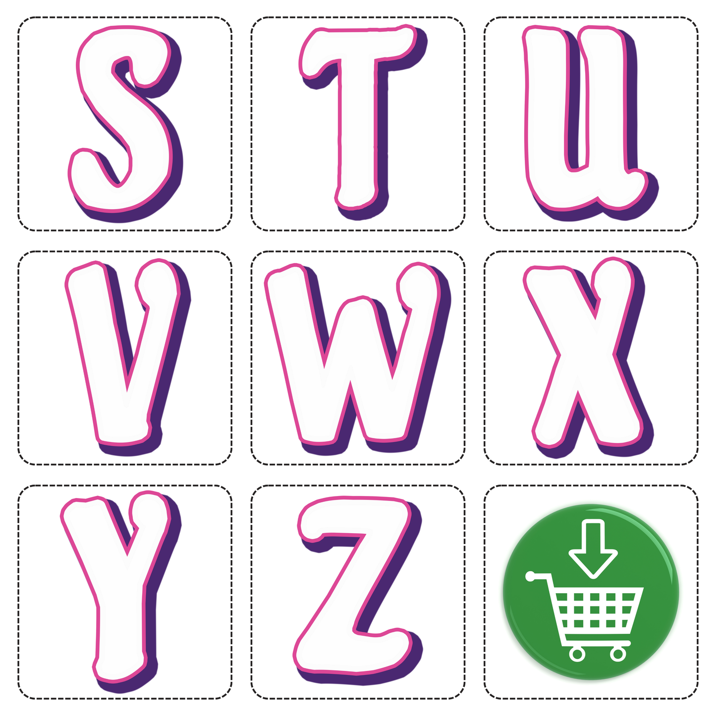 Care Bears Alphabet Letters A–Z
