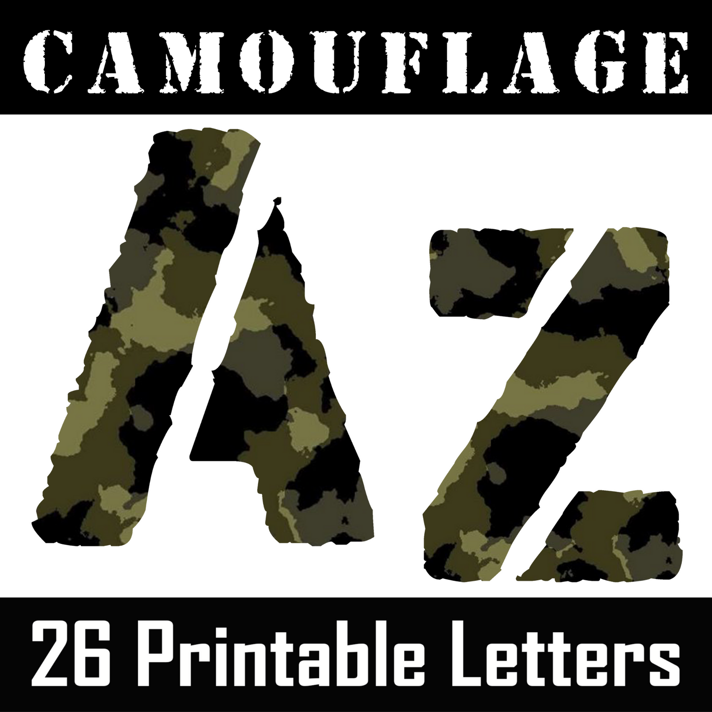 Army Camouflage Alphabet A–Z