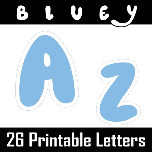 Bluey Alphabet Letters A–Z