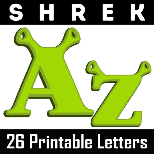 Shrek Alphabet Letters A–Z