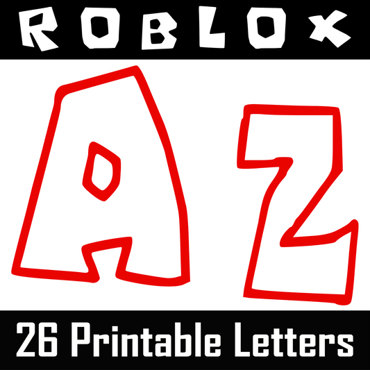 Roblox Font Alphabet A–Z