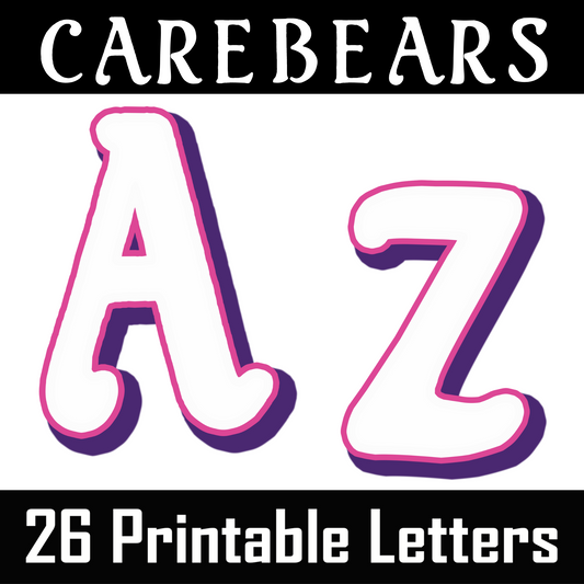 Care Bears Alphabet Letters A–Z