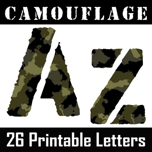 Army Camouflage Alphabet A–Z